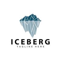 iceberg logotipo, Antártica logotipo projeto, simples natureza panorama vetor ilustração modelo