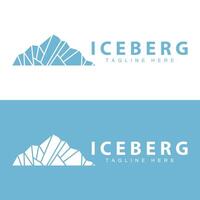 iceberg logotipo, Antártica logotipo projeto, simples natureza panorama vetor ilustração modelo