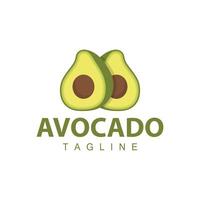 fresco abacate jardim abacate logotipo ilustração Projeto simples modelo produtos branding vetor