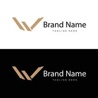 W carta logotipo dentro simples estilo luxo produtos marca modelo ilustração vetor