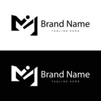 m carta logotipo dentro simples estilo luxo produtos marca modelo ilustração vetor