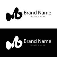 m carta logotipo dentro simples estilo luxo produtos marca modelo ilustração vetor