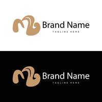 m carta logotipo dentro simples estilo luxo produtos marca modelo ilustração vetor