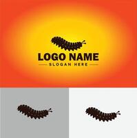 lagarta logotipo vetor arte ícone gráficos para o negócio marca ícone lagarta logotipo modelo