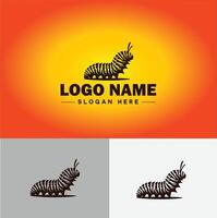 lagarta logotipo vetor arte ícone gráficos para o negócio marca ícone lagarta logotipo modelo