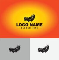 lagarta logotipo vetor arte ícone gráficos para o negócio marca ícone lagarta logotipo modelo