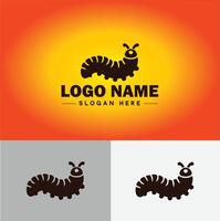 lagarta logotipo vetor arte ícone gráficos para o negócio marca ícone lagarta logotipo modelo