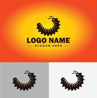 lagarta logotipo vetor arte ícone gráficos para o negócio marca ícone lagarta logotipo modelo