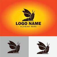 lagarta logotipo vetor arte ícone gráficos para o negócio marca ícone lagarta logotipo modelo