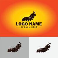 lagarta logotipo vetor arte ícone gráficos para o negócio marca ícone lagarta logotipo modelo