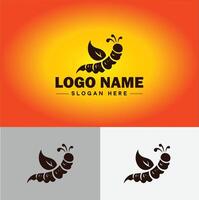 lagarta logotipo vetor arte ícone gráficos para o negócio marca ícone lagarta logotipo modelo