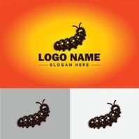 lagarta logotipo vetor arte ícone gráficos para o negócio marca ícone lagarta logotipo modelo