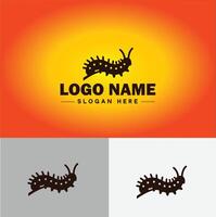 lagarta logotipo vetor arte ícone gráficos para o negócio marca ícone lagarta logotipo modelo