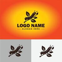 lagarta logotipo vetor arte ícone gráficos para o negócio marca ícone lagarta logotipo modelo