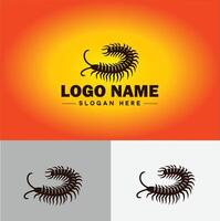 centopéia logotipo vetor arte ícone gráficos para o negócio marca ícone centopéia logotipo modelo