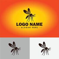 mosquito logotipo vetor arte ícone gráficos para o negócio marca ícone mosquito logotipo modelo