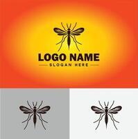 mosquito logotipo vetor arte ícone gráficos para o negócio marca ícone mosquito logotipo modelo