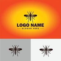 mosquito logotipo vetor arte ícone gráficos para o negócio marca ícone mosquito logotipo modelo