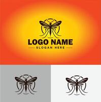 mosquito logotipo vetor arte ícone gráficos para o negócio marca ícone mosquito logotipo modelo