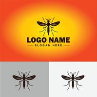 mosquito logotipo vetor arte ícone gráficos para o negócio marca ícone mosquito logotipo modelo