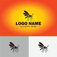 mosquito logotipo vetor arte ícone gráficos para o negócio marca ícone mosquito logotipo modelo