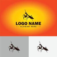 louva a Deus logotipo vetor arte ícone gráficos para o negócio marca ícone louva a Deus logotipo modelo