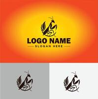 louva a Deus logotipo vetor arte ícone gráficos para o negócio marca ícone louva a Deus logotipo modelo