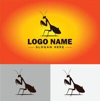 louva a Deus logotipo vetor arte ícone gráficos para o negócio marca ícone louva a Deus logotipo modelo