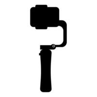 gimbal Móvel estabilizador para Smartphone Câmera célula telefone firme cam ícone Preto cor vetor ilustração imagem plano estilo