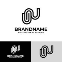 moderno iniciais un logotipo, adequado para o negócio com un ou nu iniciais vetor