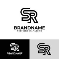 moderno iniciais sr logotipo, adequado para o negócio com sr ou rs iniciais vetor