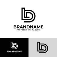 moderno iniciais ld logotipo, adequado para o negócio com ld ou dl iniciais vetor