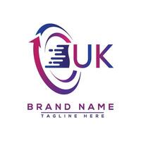 Reino Unido carta logotipo Projeto. vetor logotipo Projeto para negócios.