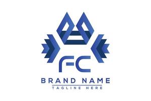azul fc carta logotipo Projeto. vetor logotipo Projeto para negócios.