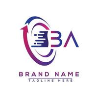 BA carta logotipo Projeto. vetor logotipo Projeto para negócios.