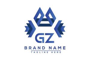 azul gz carta logotipo Projeto. vetor logotipo Projeto para negócios.