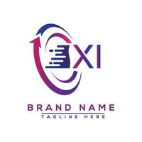 XI carta logotipo Projeto. vetor logotipo Projeto para negócios.