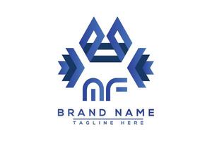 carta mf azul logotipo Projeto. vetor logotipo Projeto para negócios.