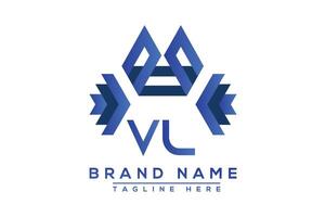 carta vl azul logotipo Projeto. vetor logotipo Projeto para negócios.
