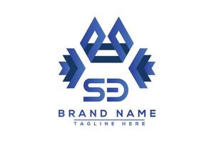 carta sb azul logotipo Projeto. vetor logotipo Projeto para negócios.