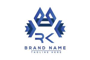 carta rk azul logotipo Projeto. vetor logotipo Projeto para negócios.