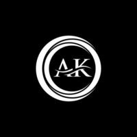 ak criativo logotipo e ícone Projeto vetor