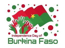 agosto 5, burkina faso independência dia vetor ilustração. adequado para cumprimento cartão, poster e bandeira