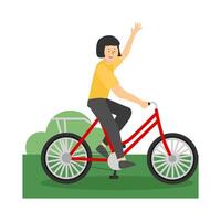 pessoas passeio bicicletas ilustração vetor