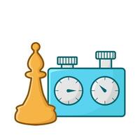 bispo xadrez com Tempo ilustração vetor
