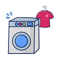 ilustração de máquina de lavar vetor