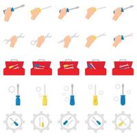 construção Ferramentas pacote ilustração vetor