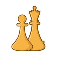 penhor xadrez com rainha xadrez ilustração vetor