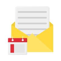 o email marketing com calendário ilustração vetor