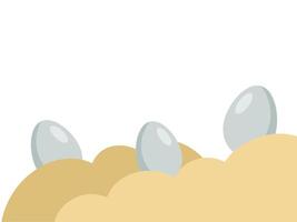 quadro, Armação fundo Páscoa ovos ilustração vetor